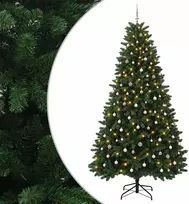 Dirbtinė vidutinio žalumo Kalėdų eglutė su rutuliu 300 cm