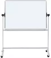 Office Products Nešiojama sausa trinama lenta - magnetinė OFFICE PRODUCTS dvipusė aliuminio rėmas pasvirimo kampo reguliavimas 150x120cm