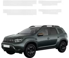 GrizzGlass bespalvė techninė HeavyDuty Clear danga slenksčiams, skirta Dacia Duster (2024-2026) [4in1] (GRZ20841)