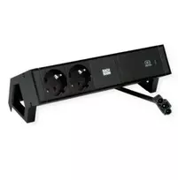 Maitinimo juosta Bachmann DESK2 2x apsaugotos USB-C jungtys, USB įkroviklis 60 W, 0,2 m, GST18, juoda