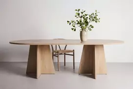 Venture Design Valgomojo stalas Bootcut Oval, 200 x 100, ąžuolo