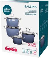 BALBINA KPL. 8 EL. GARNK?W EMALIOWANYCH Mėlynas