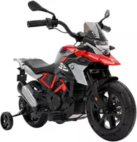 Vaikiškas elektrinis motociklas BMW G310 GS su ličio jonų akumuliatoriumi, raudonos ir juodos spalvos, 102 × 62 × 73 cm