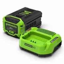 Akumuliatoriaus ir kroviklio komplektas 60V K6S2AEAA1 (2A kroviklis ir 2Ah akumuliatorius), GREENWORKS