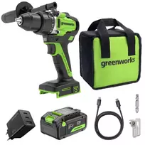 Suktuvas/gręžtuvas (90N.m) 24V BL 5S DD590A1 (4.0Ah + kroviklis + krepšys), GREENWORKS