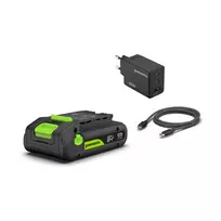 Akumuliatoriaus ir kroviklio komplektas USB-C 24V 2.0Ah + 65W K2S2BEAA1, GREENWORKS