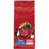 Purina Nestle šunų maistas PURINA One Adult Medium Maxi su jautiena ir ryžiais, DLPPUIKAS0032, 12 kg, 25% baltymų, 15% riebalų, 2