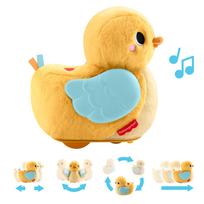Muzikinis žaislas 4 viename Fisher-Price Cuddle & Crawl Duck