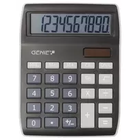 Genie 840 BK stalinis skaičiuotuvas – 10 skaitmenų, pakreipiamas ekranas, dvigubas maitinimas (saulės ir baterija), juoda/pilka