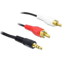 Kabel Delock Jack 3.5mm - RCA (Cinch) x2 1.5m Black (84000) | 84000 | 4043619840007