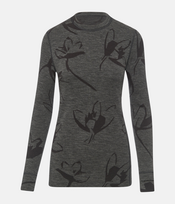Termo marškinėliai Thermowave mot. Merino Lily Thermal LS pilkai leliju