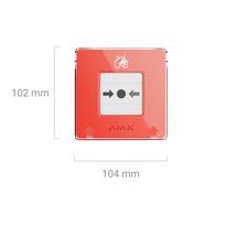 Bevielis gaisro pavojaus mygtukas EN54 Ajax Manual Call Point 60815.171.NC1 (raudonas)