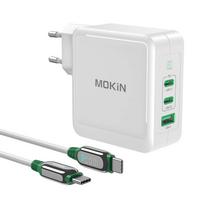 Įkroviklis MOKiN PD140W 2C1A GaN 2xUSB-C 1xUSB-A (juodas)