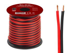 Garsiakalbio kabelis 2x0.50mm juodas-raudonas 10m