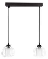Šviestuvas lubų Candellux Lighting Valeria 32-58218, E27, 2 x 40 W, skaidri sp. / juoda sp.