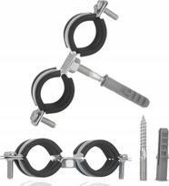 Vamzdžių apkaba Geko G17282 3/4" 26-30 mm dviguba su gumine izoliacija