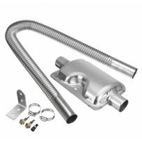 Automobilių priedai, dyzelinis oro stovėjimo šildytuvas 600 mm išmetimo vamzdis 24 mm duslintuvo duslintuvo komplektas