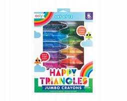 Ooly Jumbo "happy Triangles" kreidelės, 12 vnt.