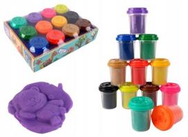 Plastilinas 12 spalvų, 50g indeliai