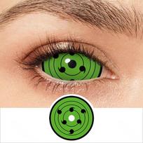 22MM Sharingan Sclera lęšiai Trys Magatama Halloween kontaktiniai lęšiai Anime Cosplay akių kontaktai Sasuke Mangekyou Rinnegan akių kontaktai 22MM brown