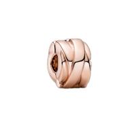 Sparkling Rose Gold Safety Chain Clip Pink Daisy Spacer Clip Hearts Clip Charm Beads Fit Original Bracelets Diy Jewelry beige