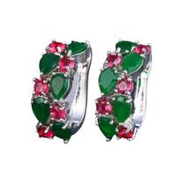 Mona Lisa Crystal Zircon Ladies Ear Buckles, Pop Earrings gray