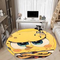 1 vnt. SpongeBob biuro apvalus kilimas, po biuro kėdėmis, miegamojo, svetainės namų dekoras a1022204 120cm by 120cm white