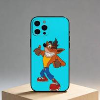 C-Crash-B-Bandicoots-Game Phone Case For iPhone17,16,15,14,13,12 Plus,Max Soft Silicone Black Cover iPhoneXSMAX blue