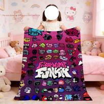 Antklodė Funkin Minkštas pledas FNF Pikniko vakarui Penktadienio lova Šalta sofa Žaidimų namai Miegamasis Jaukus Šiltas Patogus 75x90cm