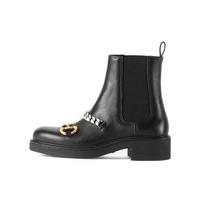 GUCCI Horsebit-detail Ankle Boots 670393 17K10 1000 34.5 black