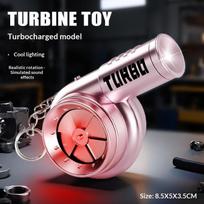 Su garsiniu Turbo raktų pakabuku žibintuvėliu automobilio raktų pakabuku Turbo įkrovimo pakabuku Plastikiniu besisukančiu simuliaciniu Turbo Kalėdinėmis dovanomis A2 white