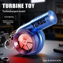 Su garsiniu Turbo raktų pakabuku žibintuvėliu automobilio raktų pakabuku Turbo įkrovimo pakabuku Plastikiniu besisukančiu simuliaciniu Turbo Kalėdinėmis dovanomis A1 blue