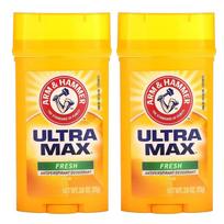 UltraMax Arm & Hammer Men's Solid Deodorant Fresh Scent Twin Pack 73g 2.6oz Each ARH-19726 white