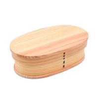 Wakayama Pass Wappa Bento Box Wooden Bento Box 20 x 12 with Single Natural Store (Cedar Wood), cm, Divider, Layer, Color, A-24-273158 smėlis