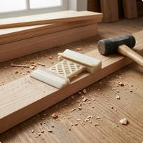 Wood Floor Knocking Block Grooved Tapping Hard L Pp L Rhombus brown