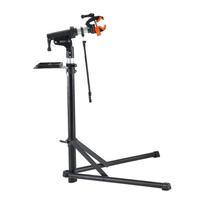 SucceBuy Bike Repair Stand Heavy-duty Aluminum Adjustable Height Magnetic Tool Tray Telescopic Arm Foldable for Home Shops 66LBS black