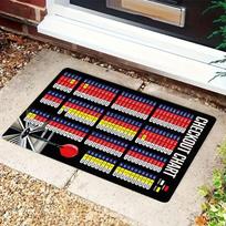 Darts Checkout Chart Professional Floor Mat – Non-Slip, Durable Darts Lane Mat for Home and Bar Use 50x80cm 20x31inch gray