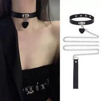 Lace Bow Bell Choker Necklace, Sweet Cool Puppy Style Adjustable Couple Neck Jewelry white