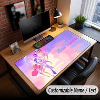 Large Mouse Pad Kpop Demon Hunters Print Custom Name Text Desk Mat for Office Gaming 30cmx60cm