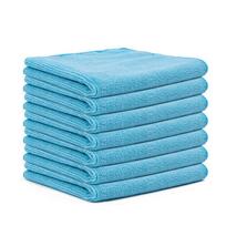 Microfiber Cleaning Cloth 12 Pack Cleaning Rags Cleaning Towels with 4 Color Assorted 11.5 X11.5 (Green/Blue/Yellow/Pink) 6pcs blue