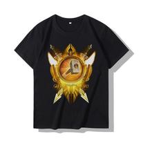 Rare New World Of Warcraft Short Sleeve Tshirt Summer Alliance Tribal Classic Wow Perimeter Men And Women Cotton Half Sleeve 4XL black