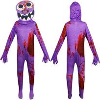 Helovino Rainbow Friends Cosplay Kostiumas Visas Kūno Kostiumas Su Gobtuvu Mėlynas Monstras Vaikams 140cm purple