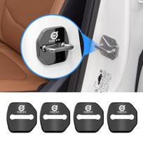 4 vnt. Metalinis automobilio stiliaus durų užrakto apsauginis dangtelis Volvo XC90 V90 V60 XC60 V40 S80 S60 S90 C40 XC40 V70 XC70 C30 C70 EX90 Rde black