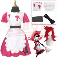 Niffty Anime Niff Cosplay Kostiumas Rinkinys Mielas Velnias Roleplay Drabužiai Perukas Vienoda Viešbučio Cosplay Helovino Šventė Moteriška Suknelė L black