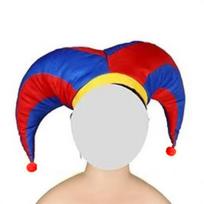 Pomni cirko klouno kepurė suaugusiems ir vaikams Cosplay skrybėlė Nuostabus skaitmeninio cirko animacinio personažo galvos apdangalas Helovino vakarėlio rekvizitas red