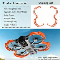 For DJI Avata 360 Propeller Guard Protective Bumper Anti-scratch Propeller Blade Protective Board Kit For Avata 360 Accessories oranžinė