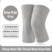 Plus Velvet Wool Knee Sleeve Thickened Leg Sleeves New Cycling Leg Warmer  for Arthritic legs L pilka