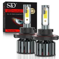 2vnt Super Bright 18000LM H4 H7 LED priekinių žibintų lemputės Automobilis H8 H11 H1 9005 9006 9007 9008 9012 HB3 HB4 HB5 H13 Hir2 LED lemputė, skirta automatiniam priekiniam žibintui H13/9008 Hi/Lo gray