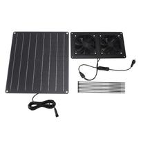 Solar Exhaust Fan Kit 12V 20W Solar Panel Fan with Switch Control for Outdoor Chicken Coop black