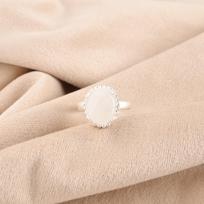 Natūralus vaivorykštinis mėnulio akmuo, išraiškingas, dovana draugui, žiedas, papuošalas, 925 praba sidabras, RR-28-52 15 white